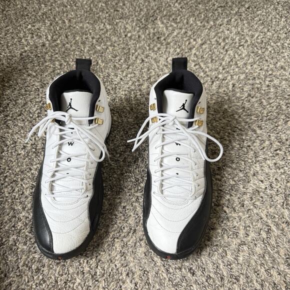 Nike Air Jordan 12 Retro Taxi Release 2013 Mens 10.5 130690-125 White Black OG - Picture 2 of 9
